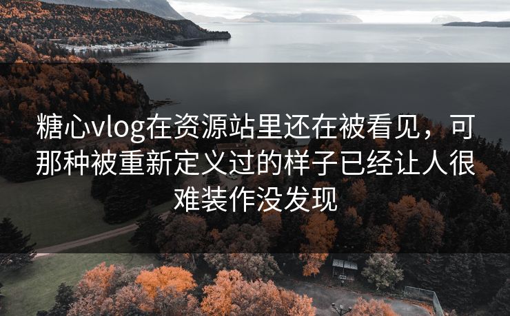 糖心vlog在资源站里还在被看见，可那种被重新定义过的样子已经让人很难装作没发现