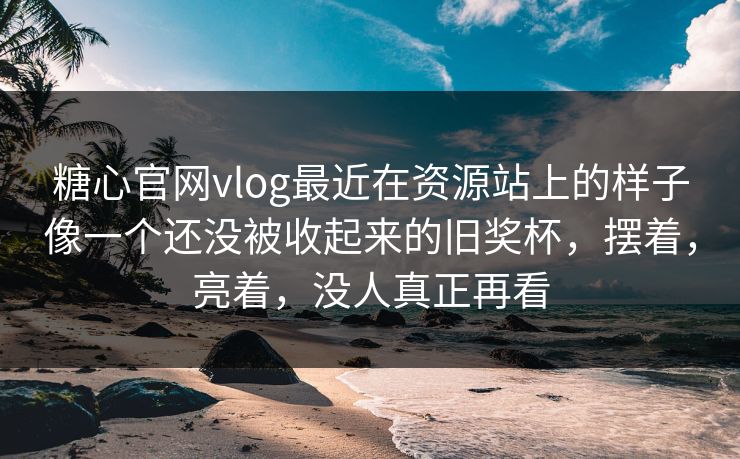 糖心官网vlog最近在资源站上的样子像一个还没被收起来的旧奖杯，摆着，亮着，没人真正再看