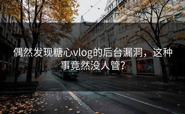 偶然发现糖心vlog的后台漏洞，这种事竟然没人管？